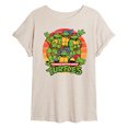 thumbnail image 1 of Teenage Mutant Ninja Turtles - Retro Sunset Circle- Juniors Ideal Flowy Muscle T-Shirt, 1 of 4