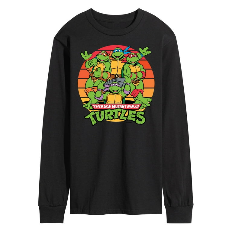 Teenage Mutant Ninja Turtles Men's Retro Sunset Circle Graphic T-Shirt, X-Large, Cotton