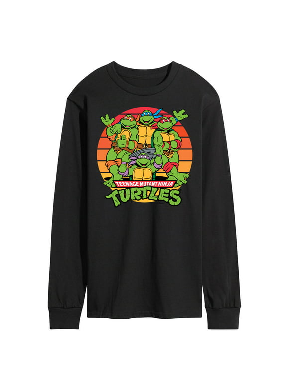 Teenage Mutant Ninja Turtles - Retro Sunset Circle - Men's Long Sleeve T-Shirt
