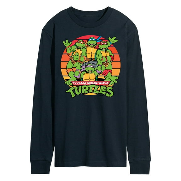 Teenage Mutant Ninja Turtles - Retro Sunset Circle - Men's Long Sleeve T-Shirt