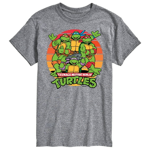 Teenage Mutant Ninja Turtles - Retro Sunset Circle - Men's Short Sleeve Graphic T-Shirt