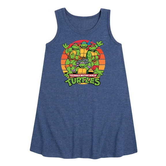 Teenage Mutant Ninja Turtles - Retro Sunset - Girls Aline Dress