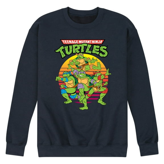 Teenage Mutant Ninja Turtles - Retro Sunset - Men's Crew Fleece Sweatshirt