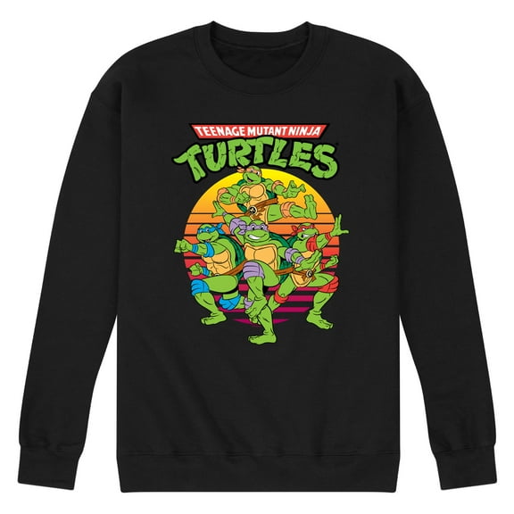 Teenage Mutant Ninja Turtles - Retro Sunset - Men's Crew Fleece Sweatshirt