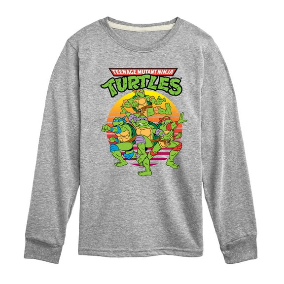Teenage Mutant Ninja Turtles - Retro Sunset - Toddler & Youth Long Sleeve Graphic T-Shirt