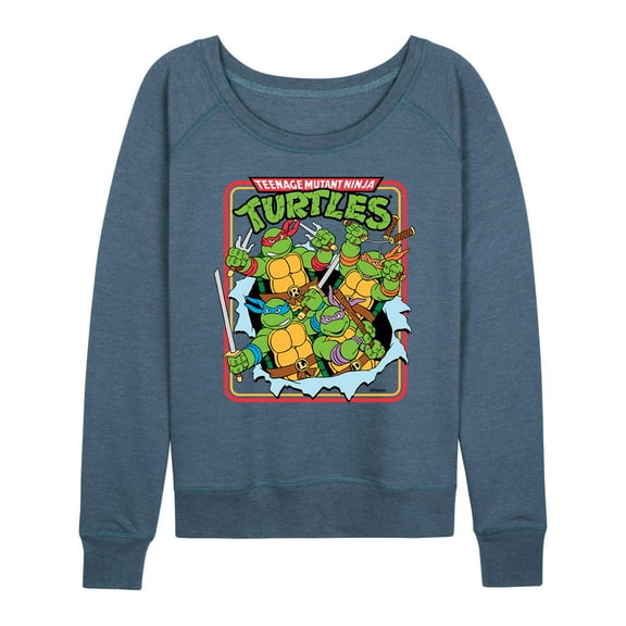 Teenage Mutant Ninja Turtles - Ripping Out Of Shirt - Women's Lightweight French Terry Long Sleeve Shirt