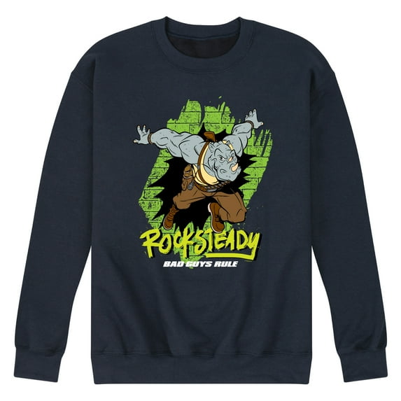 Teenage Mutant Ninja Turtles - Rocksteady Character - Men's Crew Neck Fleece Pullover