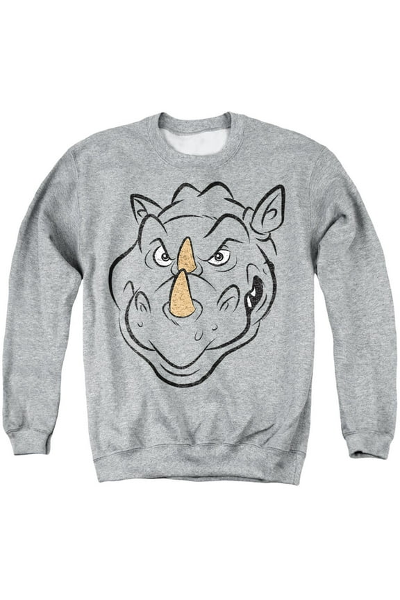 Rocksteady Face Unisex Adult Crewneck Sweatshirt, Athletic Heather, Medium