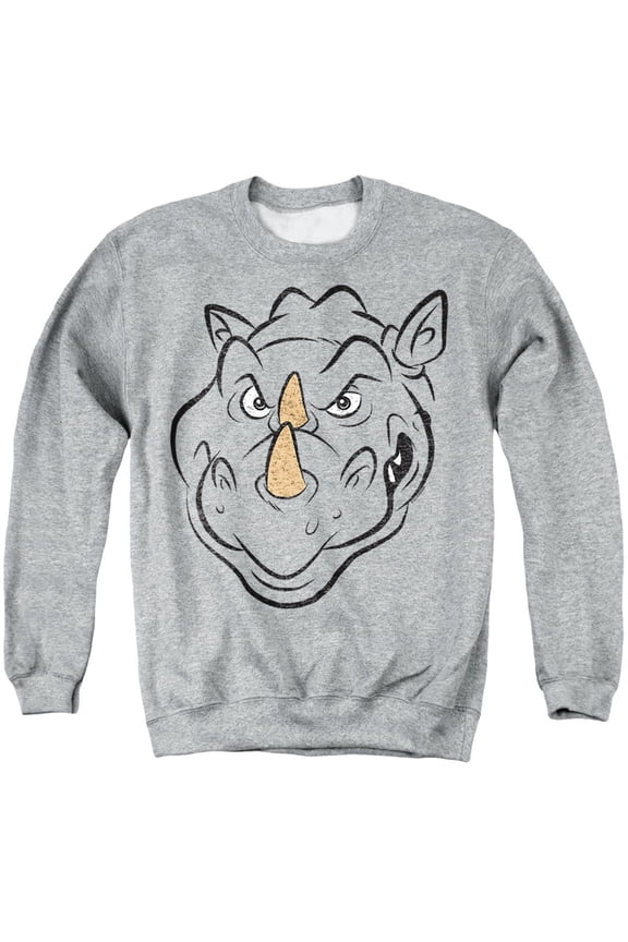 Rocksteady Face Unisex Adult Crewneck Sweatshirt, Athletic Heather, Small