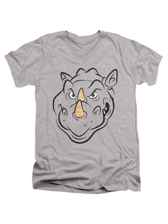 Rocksteady Face Unisex Adult V-Neck T Shirt (Small) Athletic Heather
