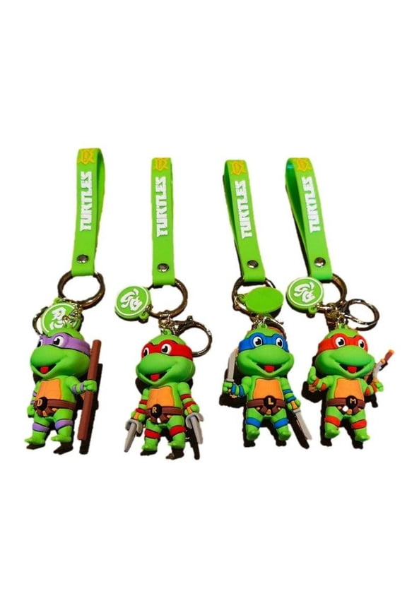 Teenage Mutant Ninja Turtles Set of 4 Silicone 3D Keychains