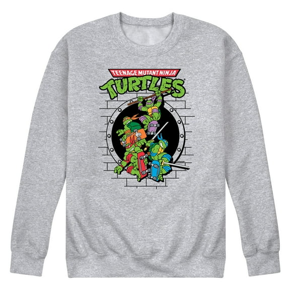 Teenage Mutant Ninja Turtles - Sewer Skateboard - Men's Long Sleeve Crew Neck Fleece