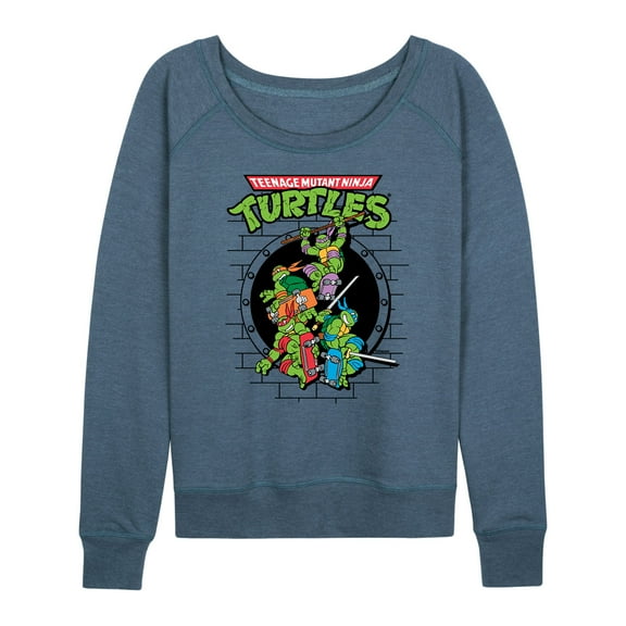 Teenage Mutant Ninja Turtles - Sewer Skateboard - Women's Lightweight French Terry Long Sleeve Shirt