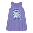 thumbnail image 1 of Teenage Mutant Ninja Turtles - Shells And Stripes - Toddler & Youth Girls A-line Dress, 1 of 4