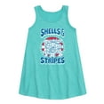 thumbnail image 1 of Teenage Mutant Ninja Turtles - Shells And Stripes - Toddler & Youth Girls A-line Dress, 1 of 4