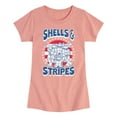thumbnail image 1 of Teenage Mutant Ninja Turtles - Shells And Stripes - Toddler & Youth Girls Short Sleeve Tee, 1 of 6