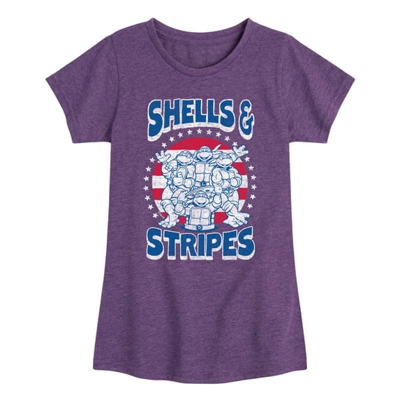 Teenage Mutant Ninja Turtles - Shells And Stripes - Toddler & Youth Girls Short Sleeve Tee