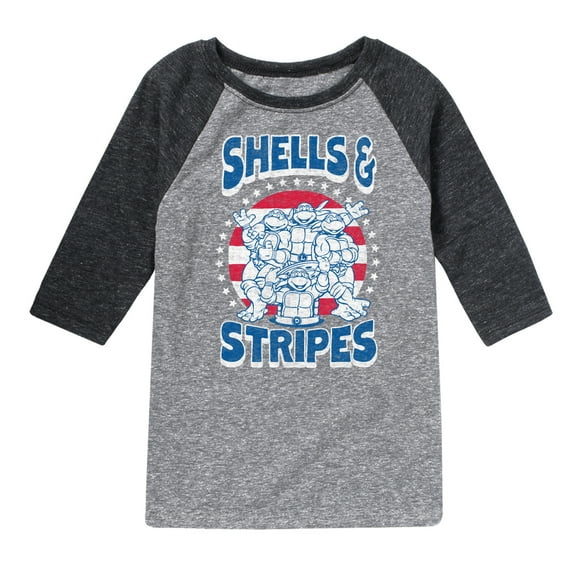 Teenage Mutant Ninja Turtles - Shells And Stripes - Youth Raglan Tee