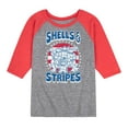 thumbnail image 1 of Teenage Mutant Ninja Turtles - Shells And Stripes - Youth Raglan Tee, 1 of 1