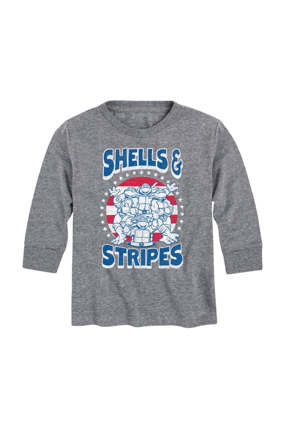 - Shells and Stripes - Toddler And Youth Long Sleeve Graphic T-Shirt