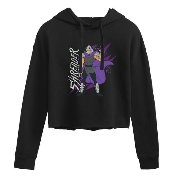 Teenage Mutant Ninja Turtles - Shredder Slash - Juniors Cropped Pullover Hoodie