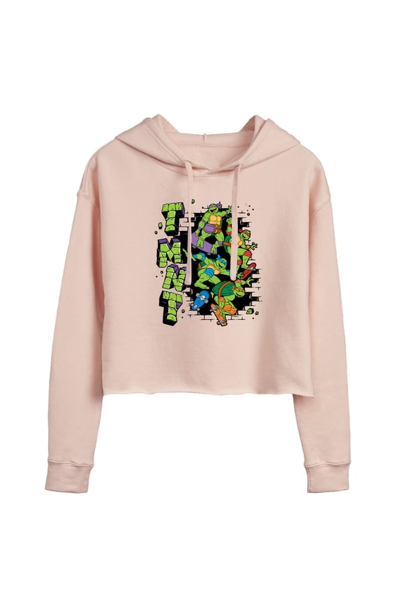 - Skateboards Cropped Graphic Hoodie