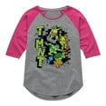 thumbnail image 1 of Teenage Mutant Ninja Turtles  - Skateboards  - Toddler & Youth Girls Raglan Graphic T-Shirt, 1 of 5