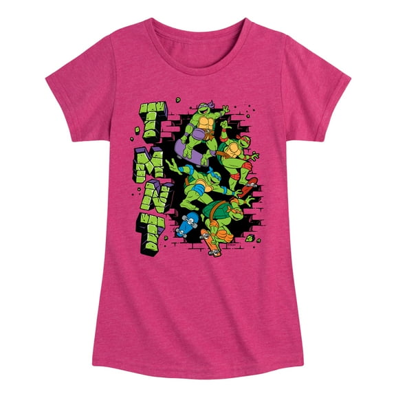 Teenage Mutant Ninja Turtles  - Skateboards  - Toddler & Youth Girls Short Sleeve Graphic T-Shirt