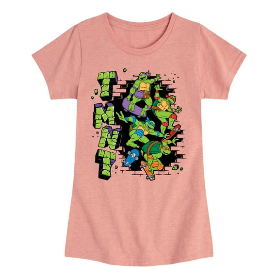 Teenage Mutant Ninja Turtles - Skateboards - Toddler & Youth Girls Short Sleeve Graphic T-Shirt