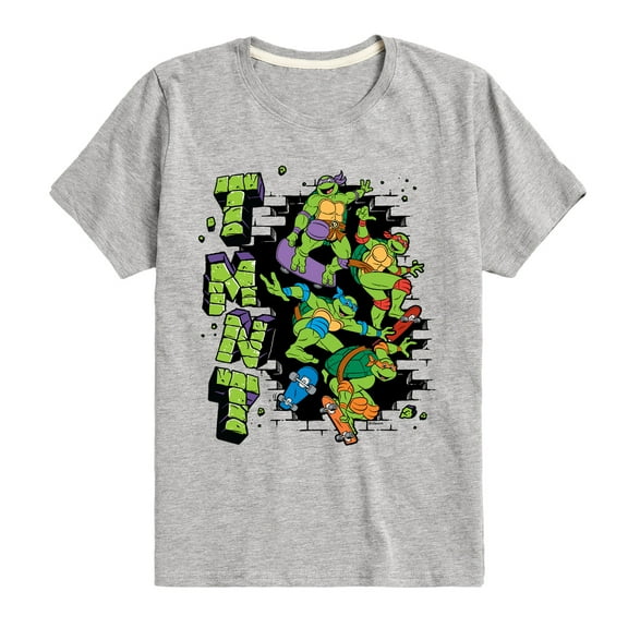 Teenage Mutant Ninja Turtles - Skateboards - Toddler & Youth Short Sleeve Graphic T-Shirt