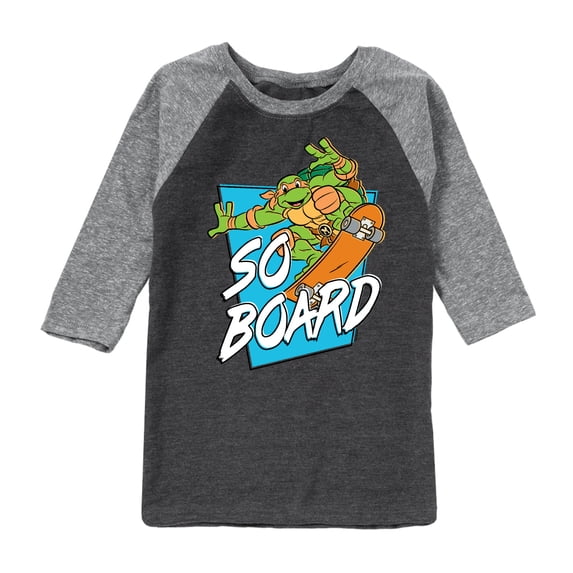 Teenage Mutant Ninja Turtles - So Board - Toddler And Youth Raglan Graphic T-Shirt