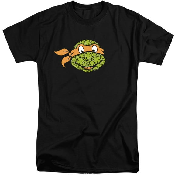 Teenage Mutant Ninja Turtles St. Patrick's Day Clover Michelangelo Unisex Adult Tall T Shirt,Black, 2X-Large