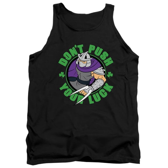 Teenage Mutant Ninja Turtles St. Patrick's Day Shredder Luck Unisex Adult Tank Top,Black, Medium