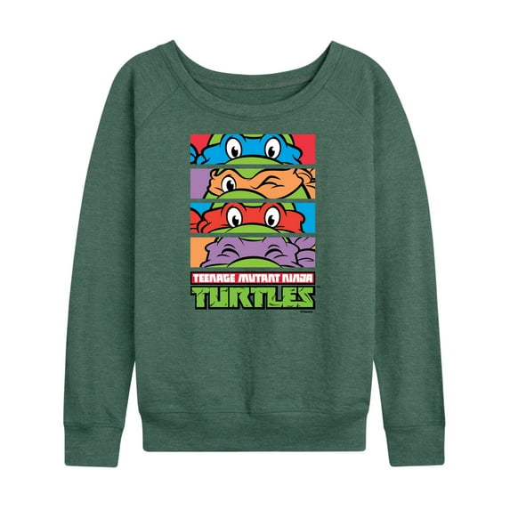 Teenage Mutant Ninja Turtles - Stacked Faces - Women's Lightweight French Terry Long Sleeve Shirt