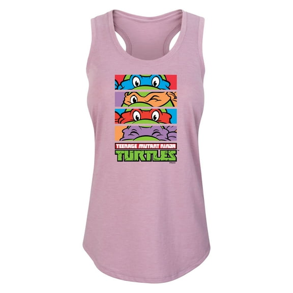 Teenage Mutant Ninja Turtles - Stacked Faces - Women's Racerback Tank Top