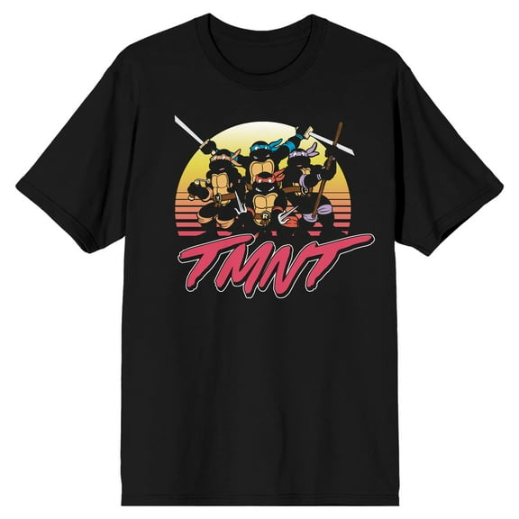 Teenage Mutant Ninja Turtles Sunset Colors Black T-Shirt Medium