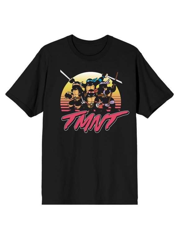 Teenage Mutant Ninja Turtles Sunset Colors Black T-Shirt Small