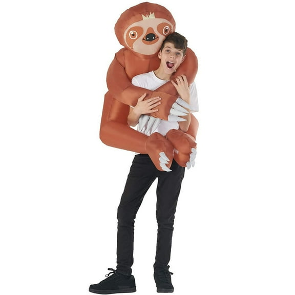 Morph Sloth Hugger Mugger Inflatable Kids Halloween Costume For Unisex Brown One Size