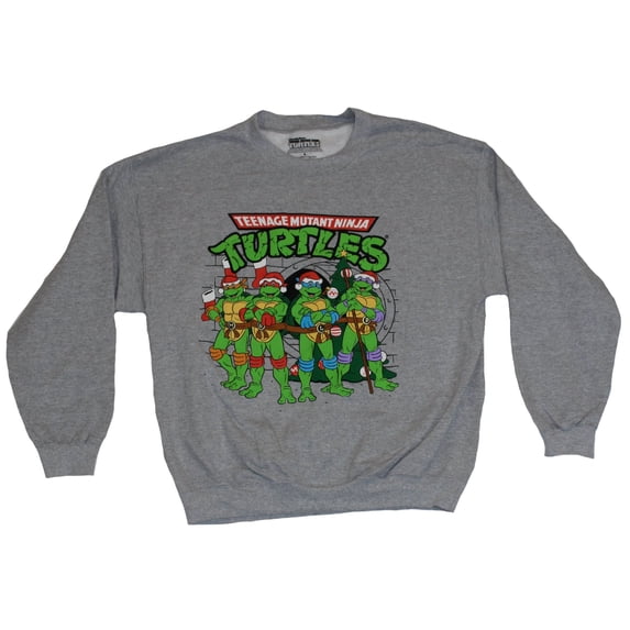 Teenage Mutant Ninja Turtles Sweatshirt - Christmas Stocking Hatted Turtles (X-Large)