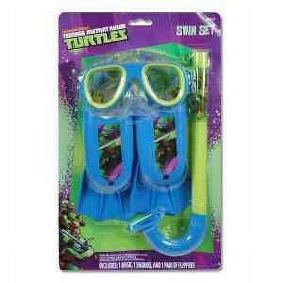 Teenage Mutant Ninja Turtles Swim Set Mask, Snorkle Pair of Flippers