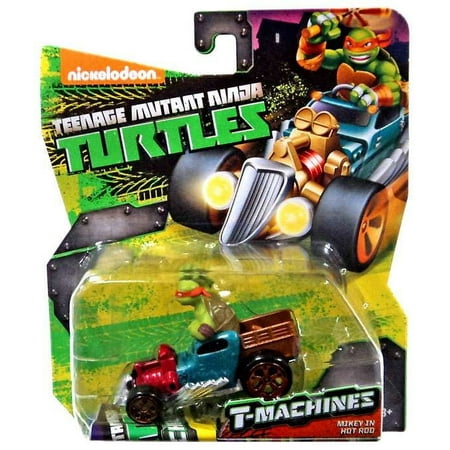 Teenage Mutant Ninja Turtles T-Machines Michelangelo in Hot Rod Diecast Vehicle