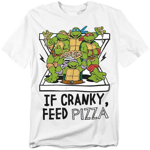 Teenage Mutant Ninja Turtles T-Shirt Cranky Pizza Unisex Graphic Tee for Men & Women
