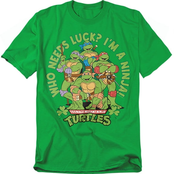 Teenage Mutant Ninja Turtles T-Shirt St. Patrick'S Day Who Needs Luck Unisex Graphic Tee for Men & Women