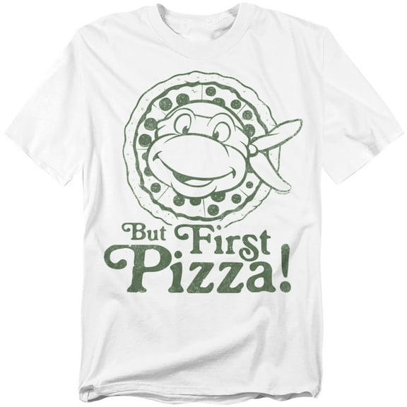 Teenage Mutant Ninja Turtles T-Shirt Tmnt But First Pizza Unisex Graphic Tee for Men & Women