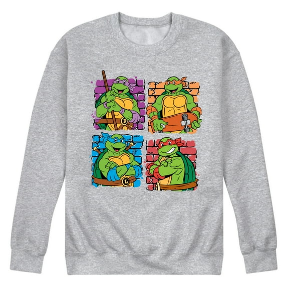 Teenage Mutant Ninja Turtles - TMNT Bricks - Men's Crew Neck Fleece Pullover
