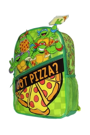 Teenage Mutant Ninja Turtles TMNT Got Pizza Travel School Dual Compartment Backpack For Daily Use