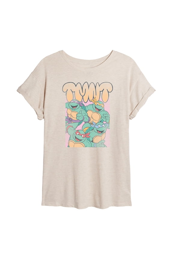 - TMNT Group - Juniors Oversized Graphic T-Shirt