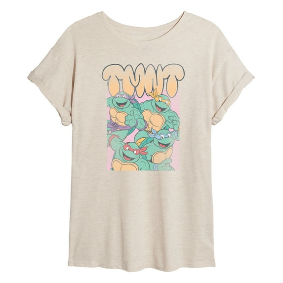 Teenage Mutant Ninja Turtles - TMNT Group - Juniors Oversized Graphic T-Shirt