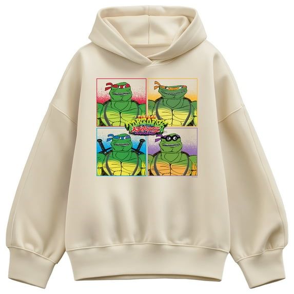 Teenage Mutant Ninja Turtles - TMNT Group - Ladies Oversized Fleece Hoodie Sweatshirt
