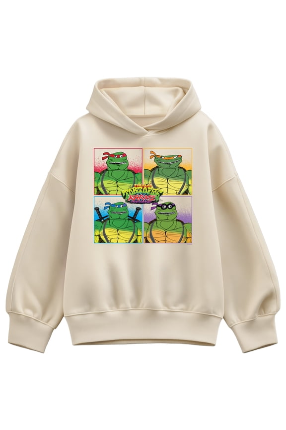 - TMNT Group - Ladies Oversized Fleece Hoodie Sweatshirt
